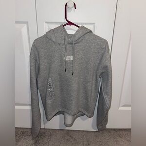 The North Face Gray cropped hoodie
